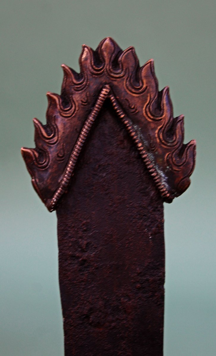 Antique Tibetan Buddhist Ritual Flame Sword Khadga Manjushri -photo-2