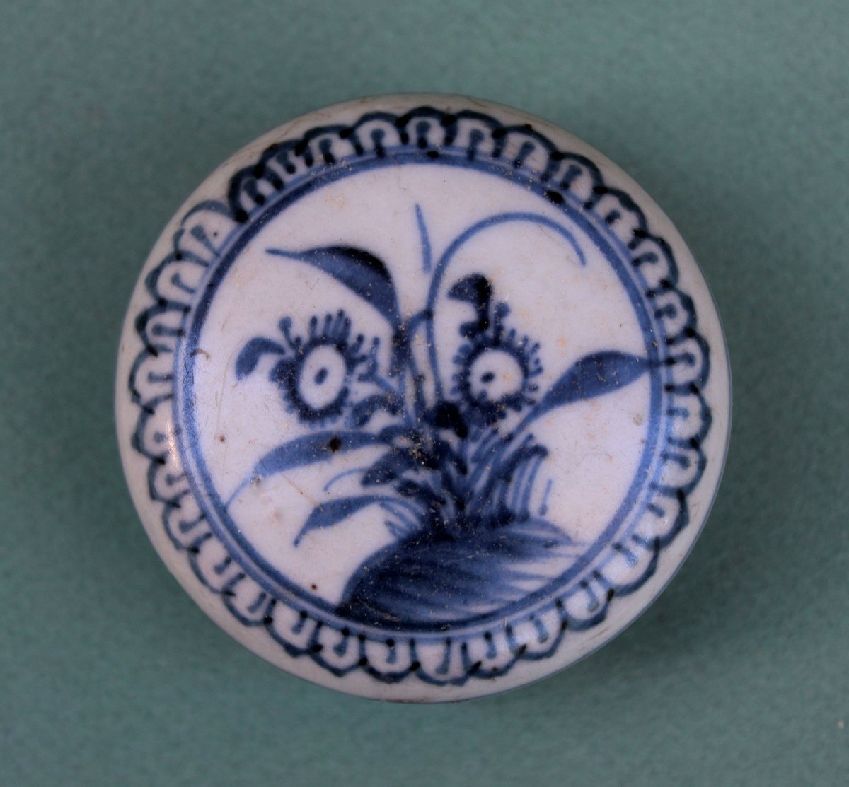 Boîte à Pâte à Sceau porcelaine Chinoise Ancienne Bleu et Blanc, Épave Ca Mau, Yongzheng-photo-2