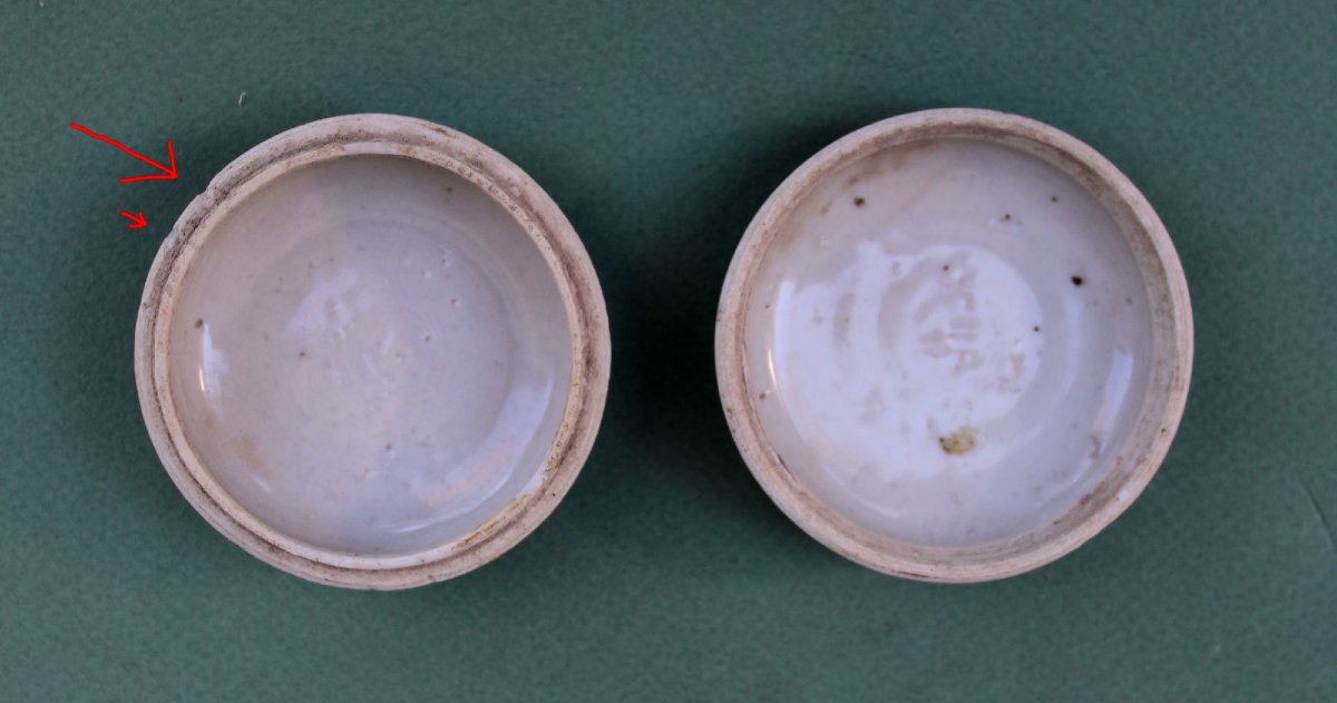 Boîte à Pâte à Sceau porcelaine Chinoise Ancienne Bleu et Blanc, Épave Ca Mau, Yongzheng-photo-3