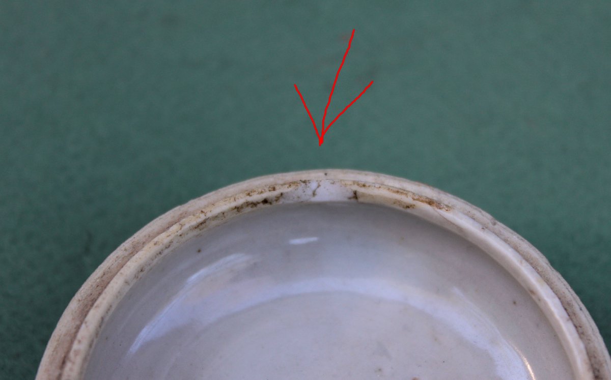 Boîte à Pâte à Sceau porcelaine Chinoise Ancienne Bleu et Blanc, Épave Ca Mau, Yongzheng-photo-1