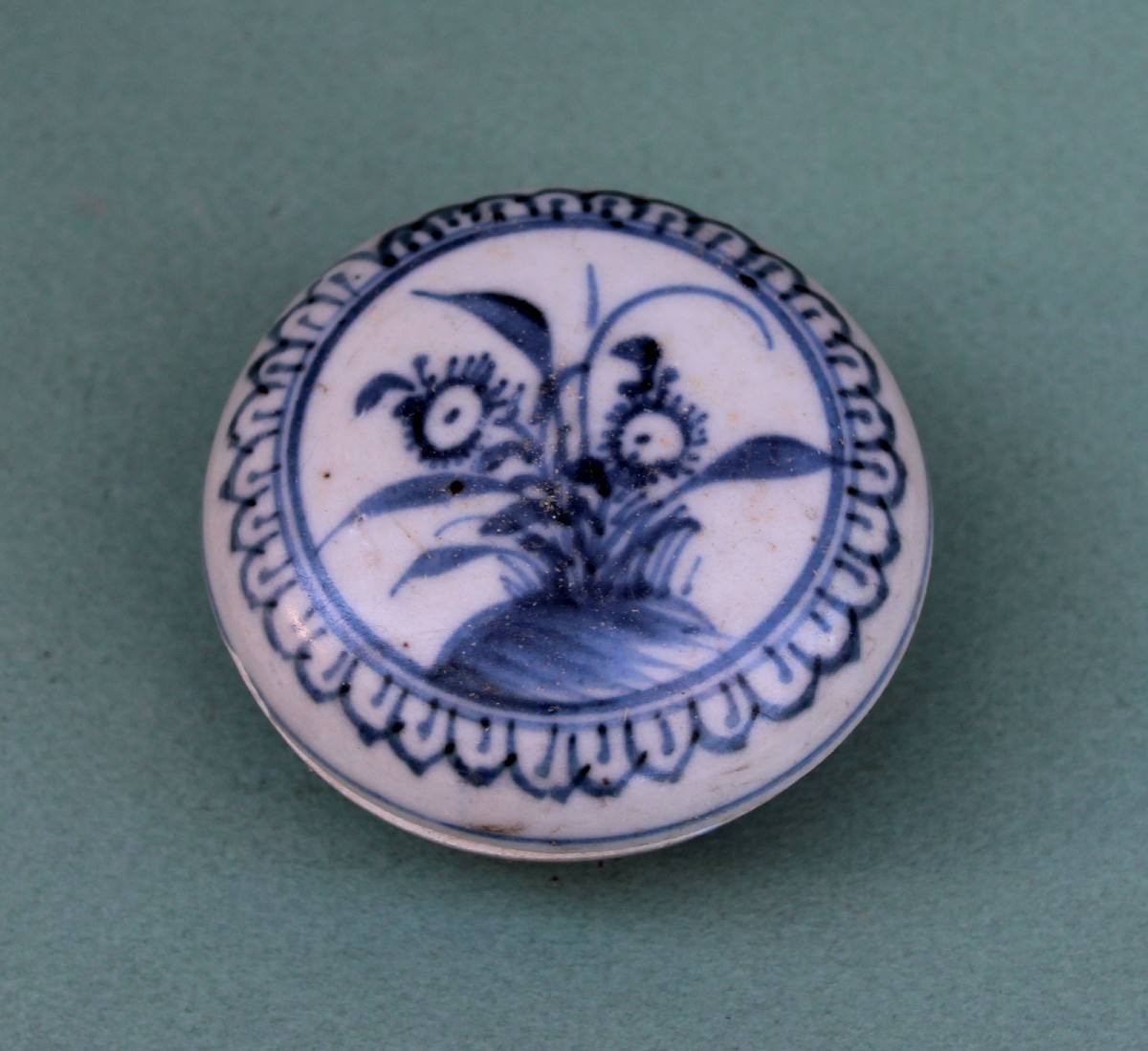 Boîte à Pâte à Sceau porcelaine Chinoise Ancienne Bleu et Blanc, Épave Ca Mau, Yongzheng