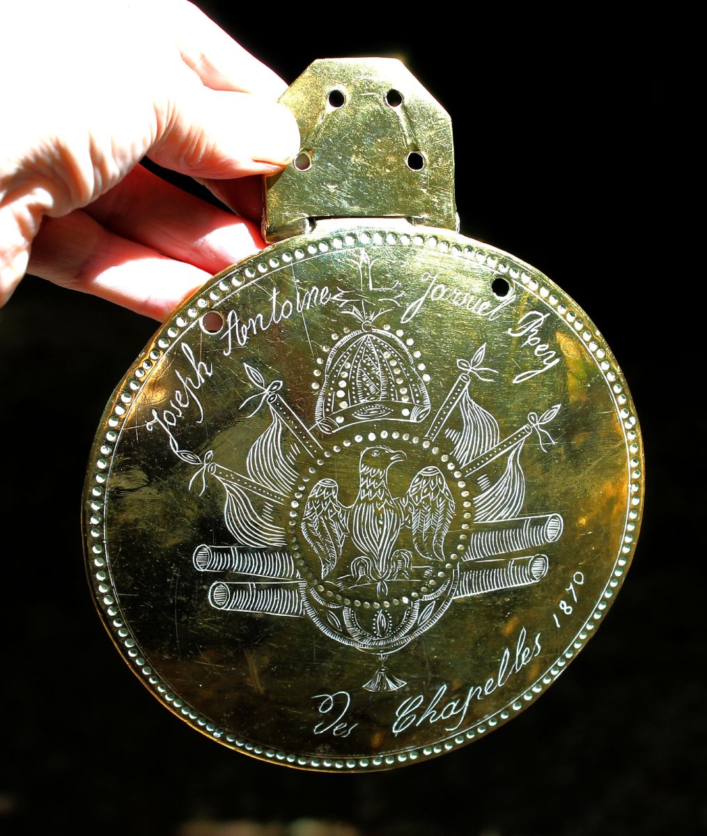 Plaque Muletière De Savoie, Joseph Antoine Jarsuel Rey, Les Chapelles 1870-photo-3