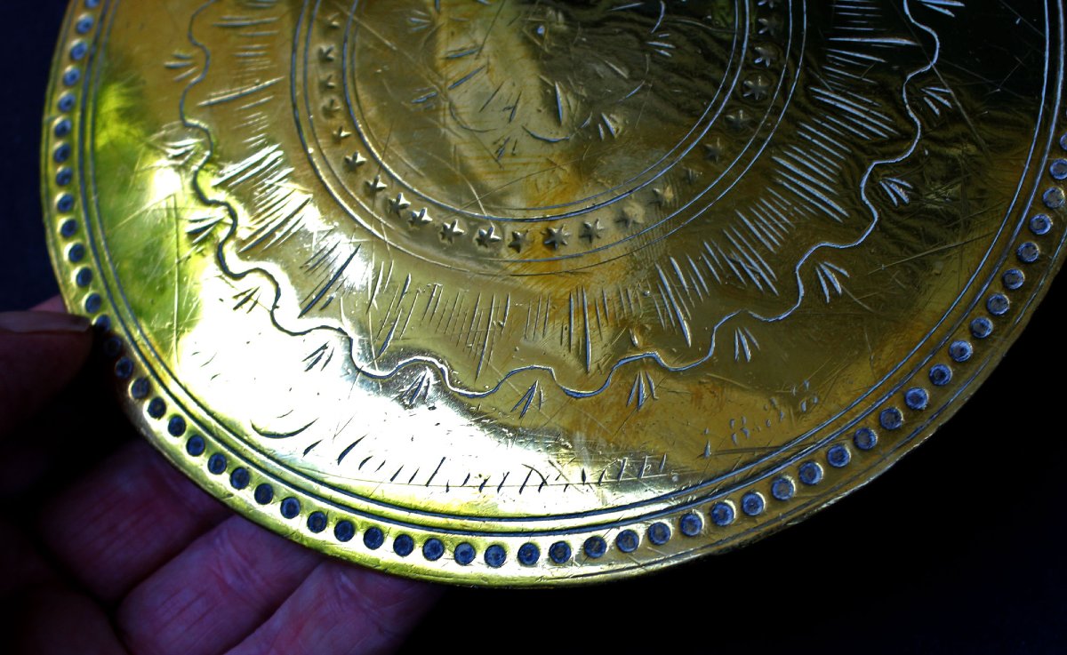 Antique Savoie Muleteer Plaque, Vallet Joseph, Dated 1838-photo-2
