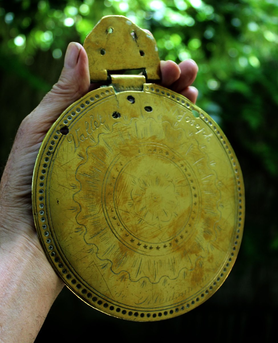 Antique Savoie Muleteer Plaque, Vallet Joseph, Dated 1838-photo-3