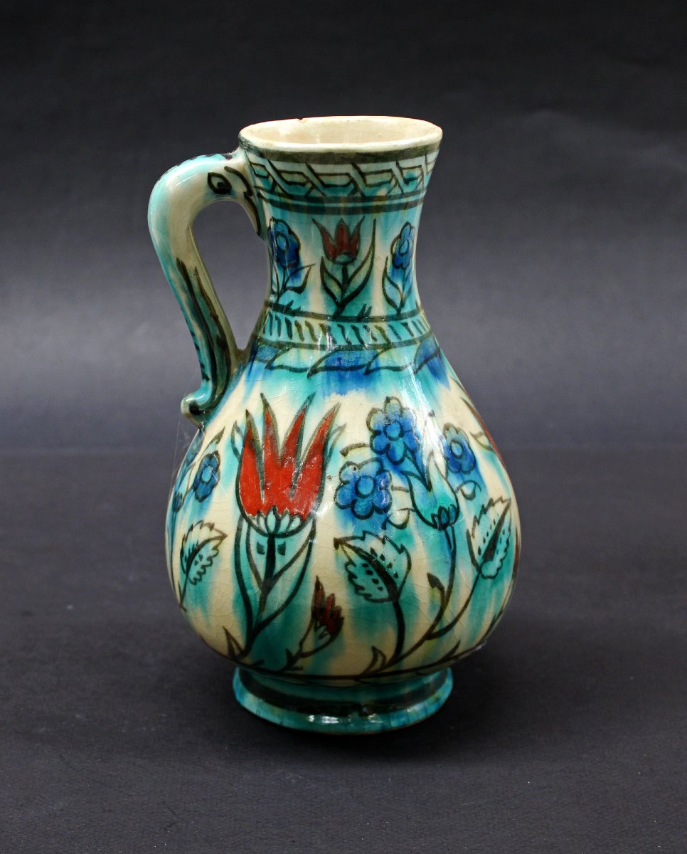 Antique De Porceleyne Fles Royal Delft Nieuw Delft Iznik Jug-photo-3
