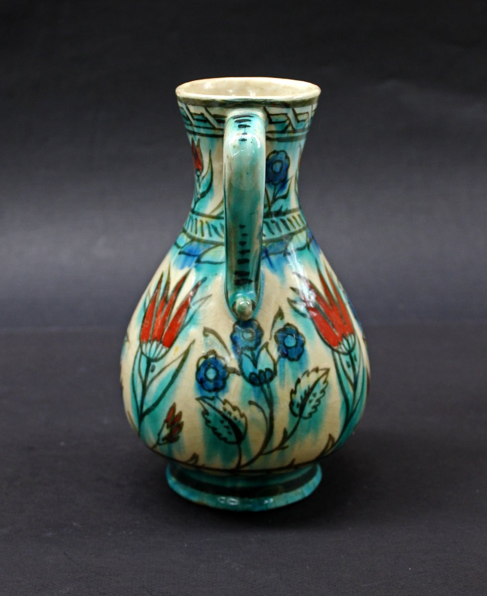 Antique De Porceleyne Fles Royal Delft Nieuw Delft Iznik Jug-photo-4