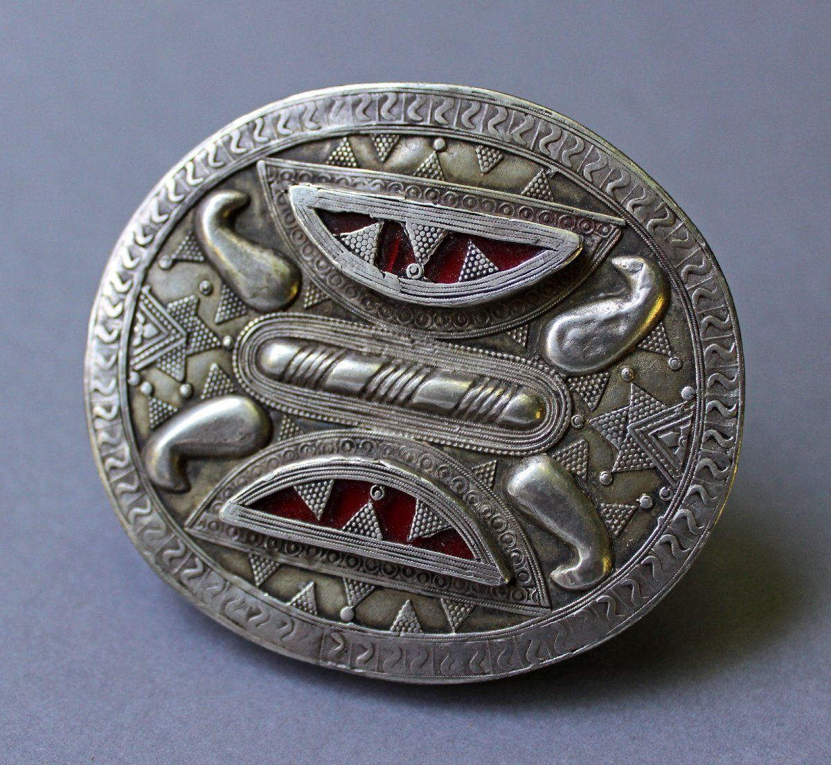 Antique Kazakh Silver Kudagi Zhuzik Matchmaker’s Ring Central Asian Ethnic Jewellery-photo-4