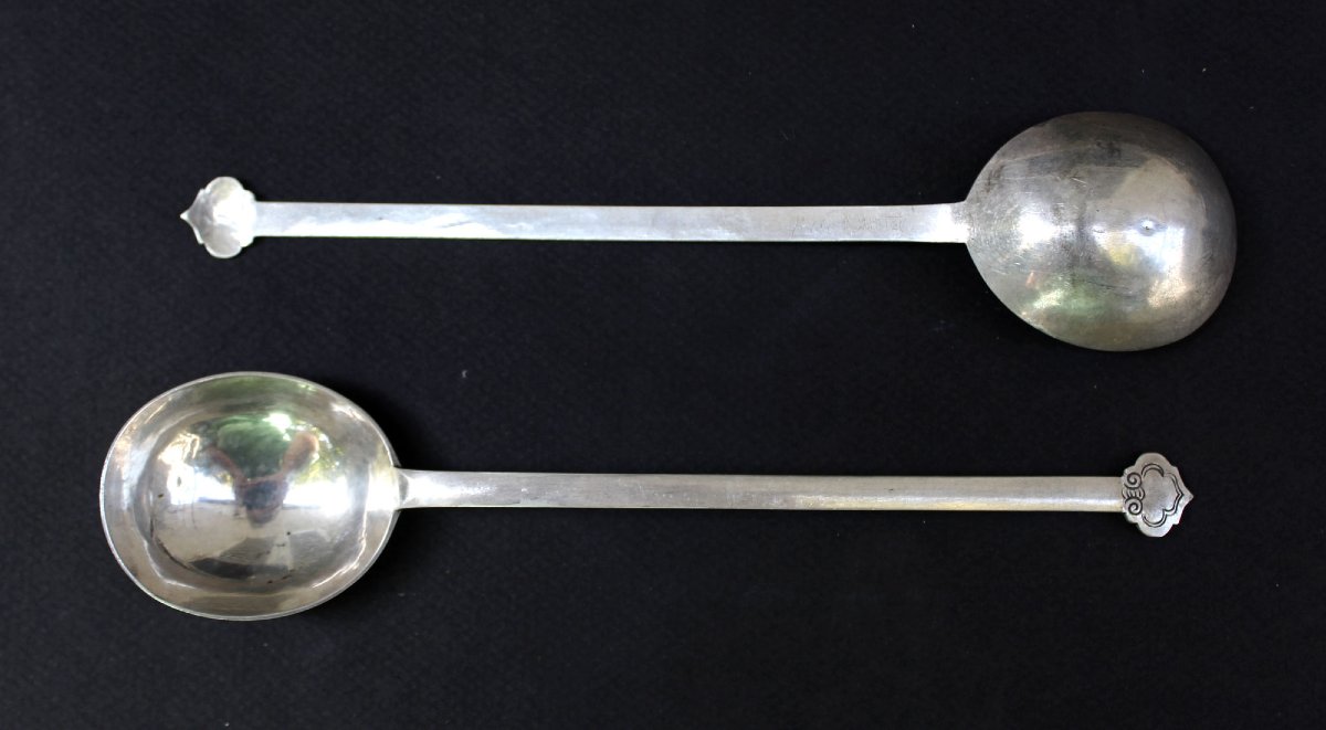 Antique Tibetan Silver, Ivory & Brass Travelling Eating Set, Ruyi, C19th-photo-3