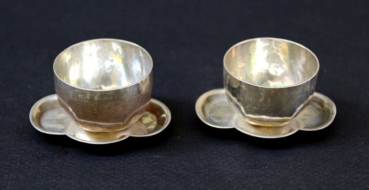 Antique Tibetan Silver, Ivory & Brass Travelling Eating Set, Ruyi, C19th-photo-1