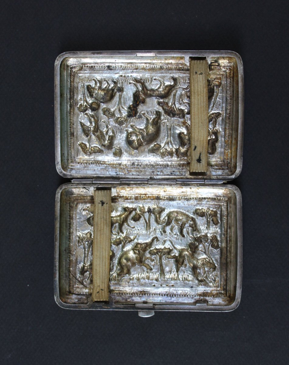 Antique Indian Solid Silver Cheroot, Visiting & Business Card Case, C19th-photo-2