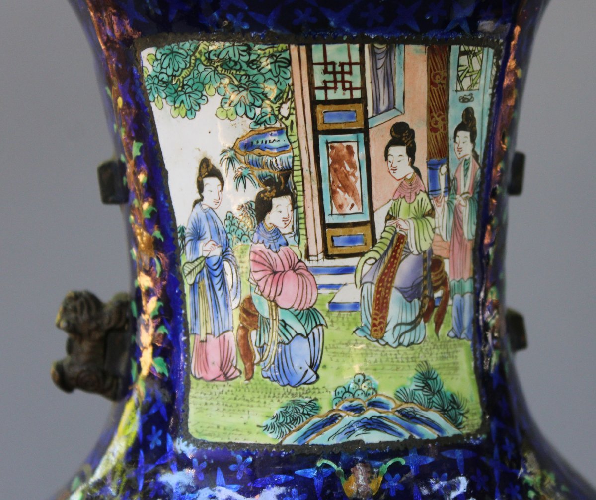 Antique Chinese Canton Enamel Collection For Vietnam, Indochina, 19th Century-photo-2