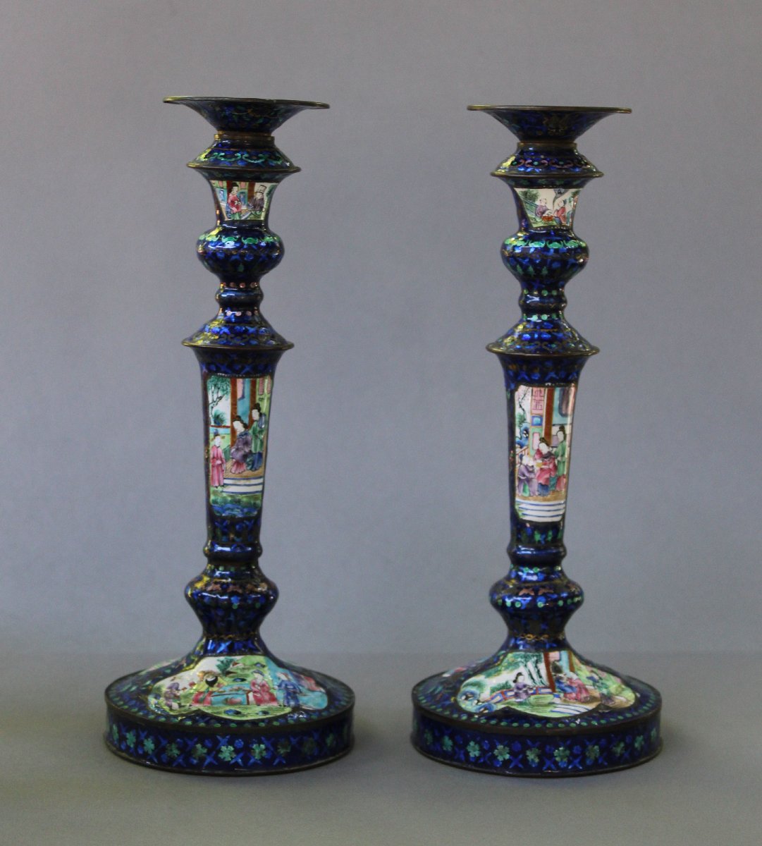 Antique Chinese Canton Enamel Collection For Vietnam, Indochina, 19th Century-photo-4
