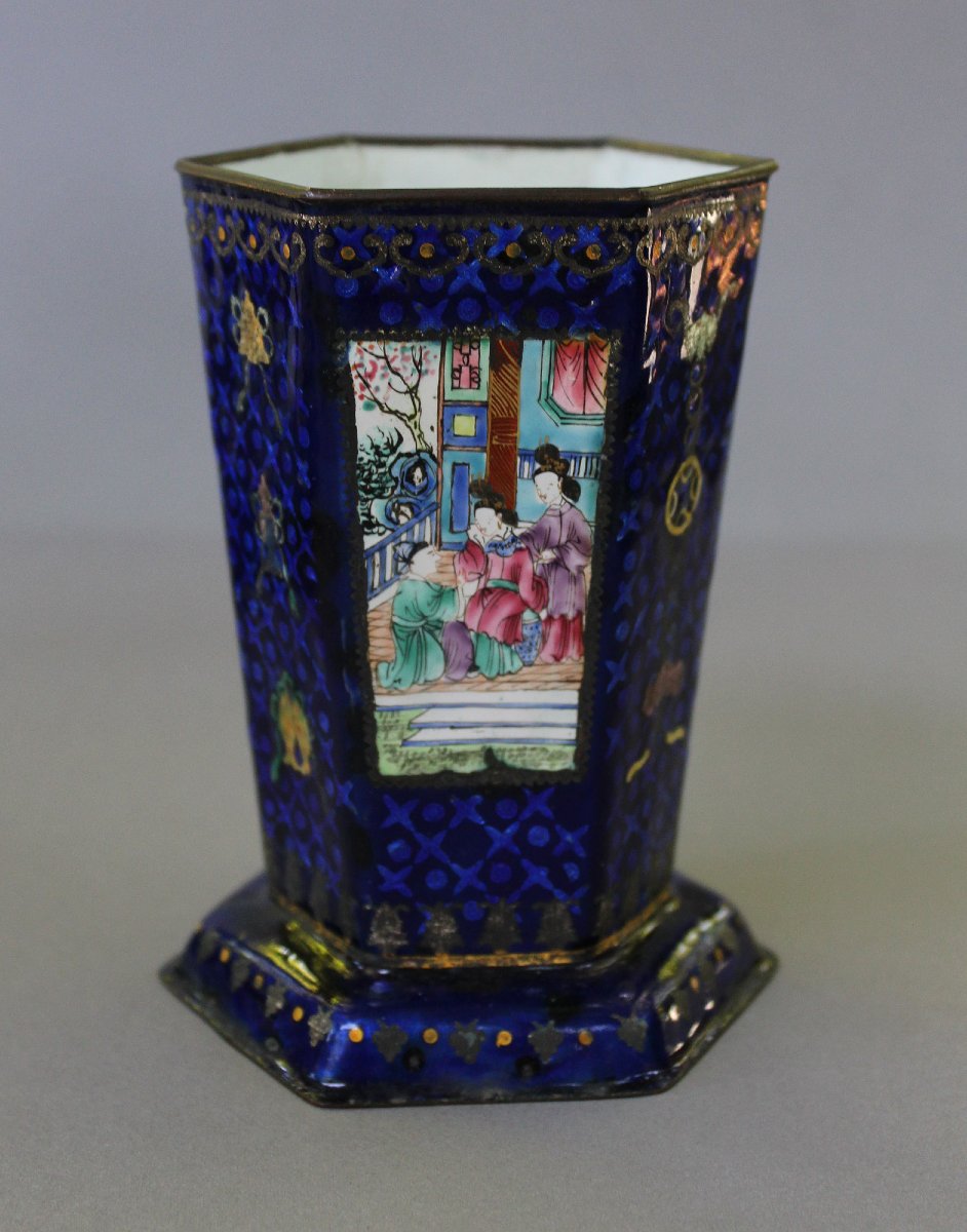 Antique Chinese Canton Enamel Collection For Vietnam, Indochina, 19th Century-photo-7
