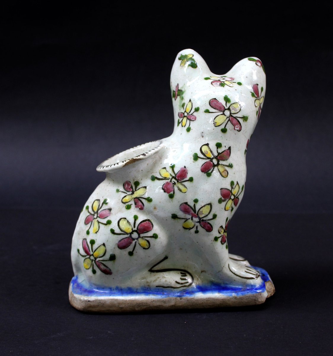 Ancien Vase Chat Perse Qajar en Céramique, Iran, XIXe–XXe Siècle-photo-3