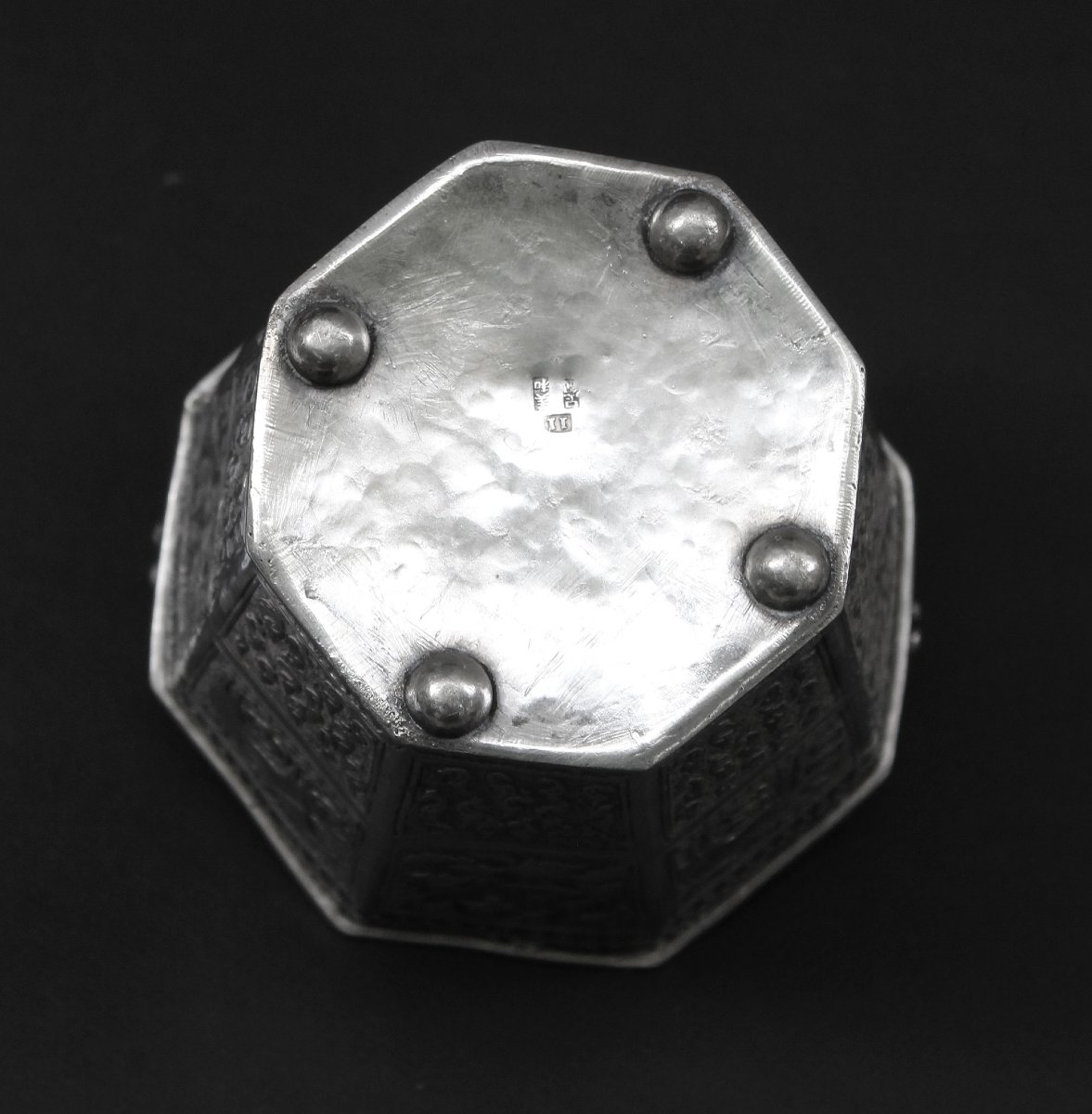 Antique Peranakan Straits Chinese Solid Silver Ice Bucket Or Basket, Meihe, C1900-photo-4