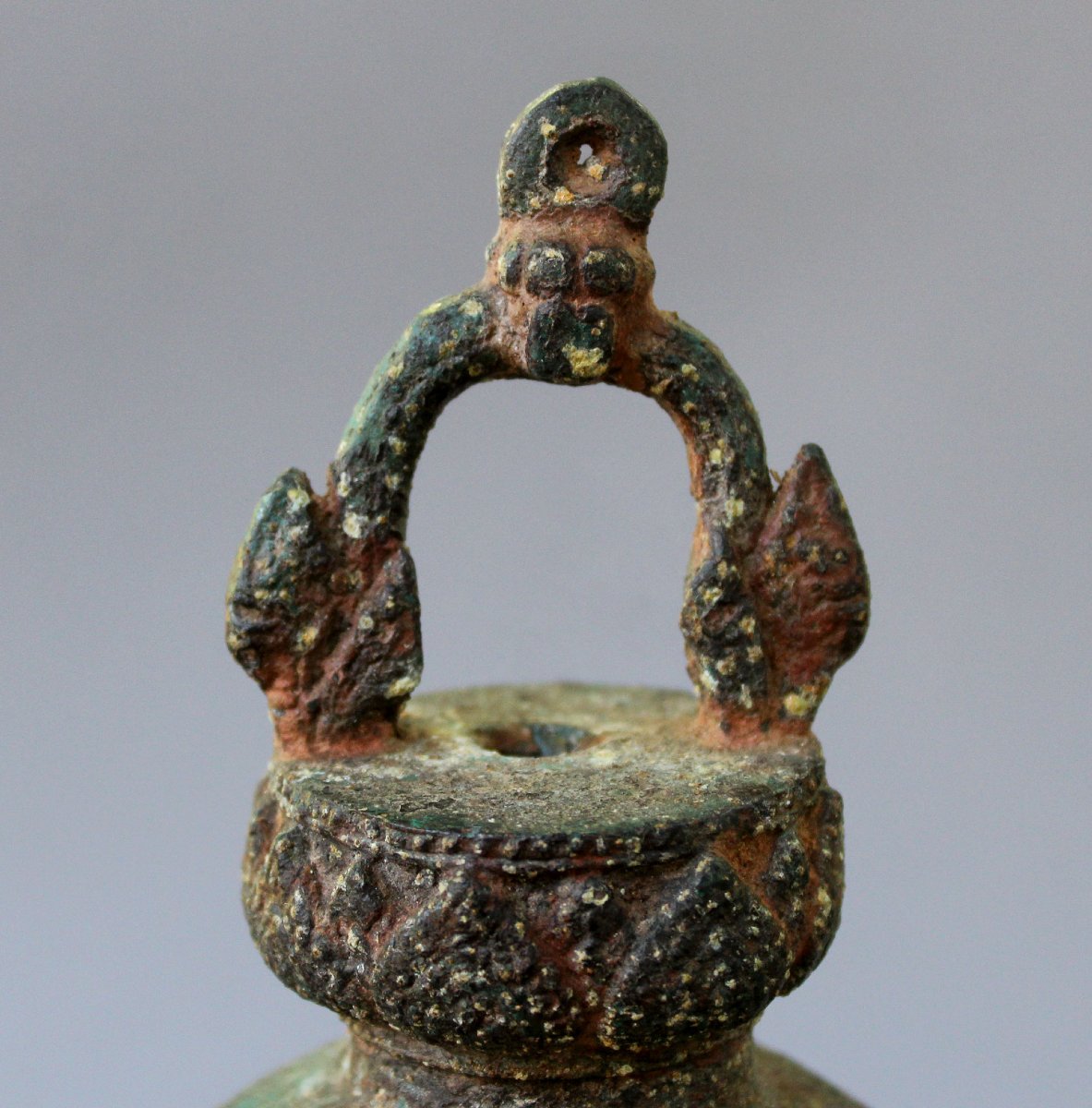 Antique Thai Bronze Elephant Bell, 18th Century, -photo-1