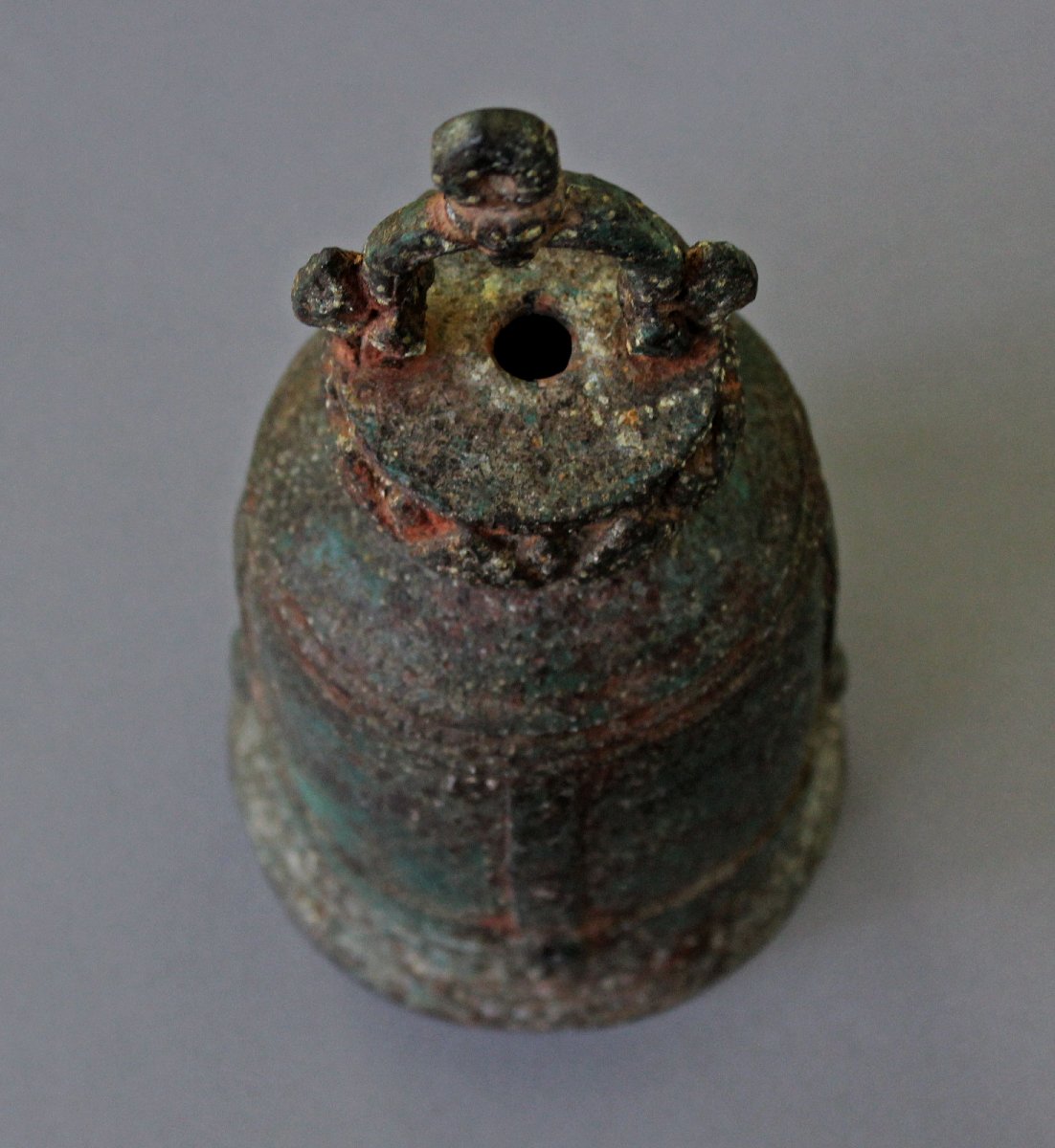 Antique Thai Bronze Elephant Bell, 18th Century, -photo-5