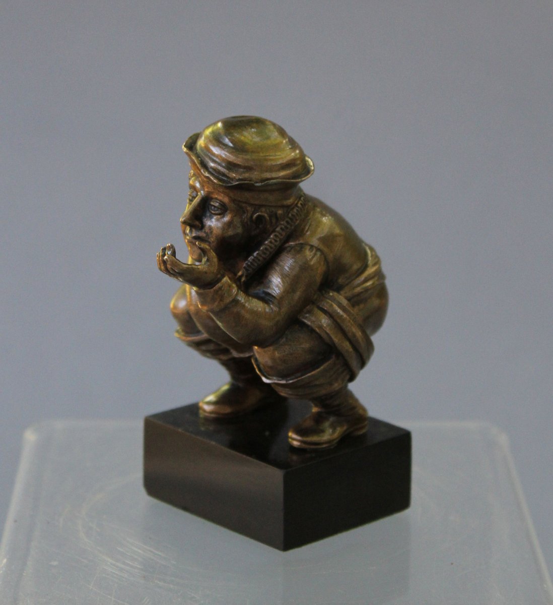 Antique Austrian Vienna Bronze Goldscheisser Dukatenscheisser Comic Figure, Circa 1900-photo-2