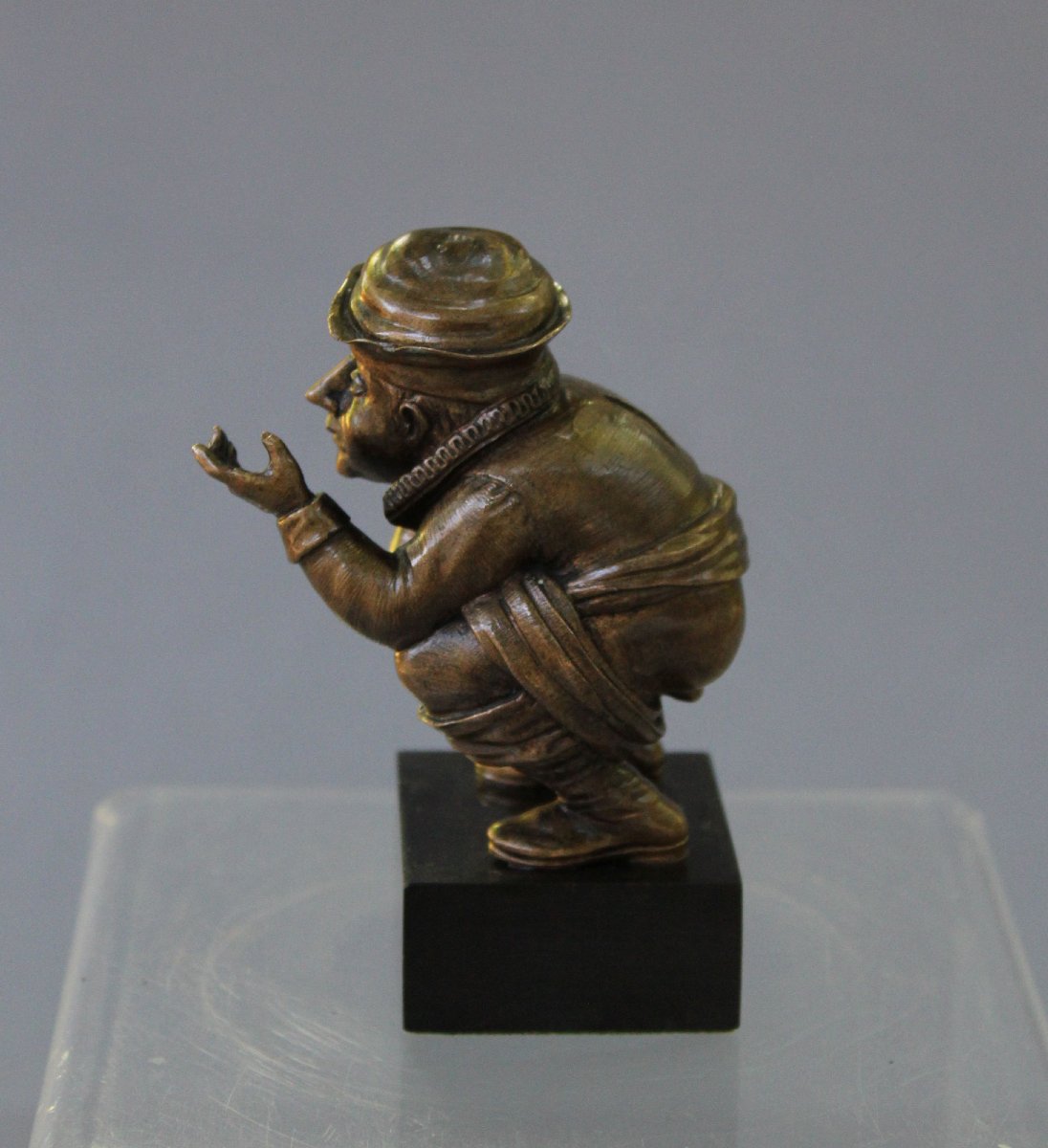 Antique Austrian Vienna Bronze Goldscheisser Dukatenscheisser Comic Figure, Circa 1900-photo-3