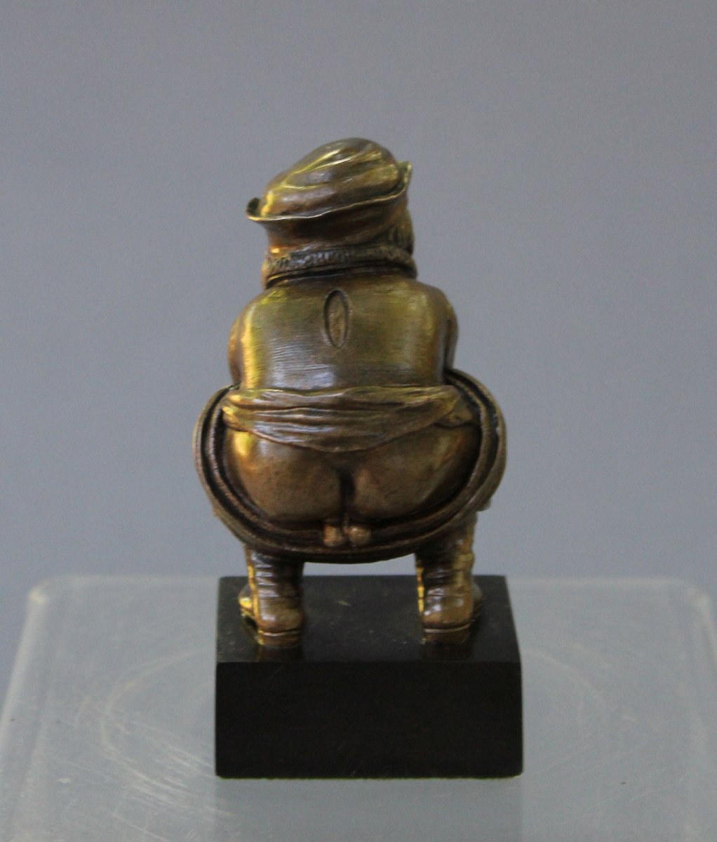 Antique Austrian Vienna Bronze Goldscheisser Dukatenscheisser Comic Figure, Circa 1900-photo-4