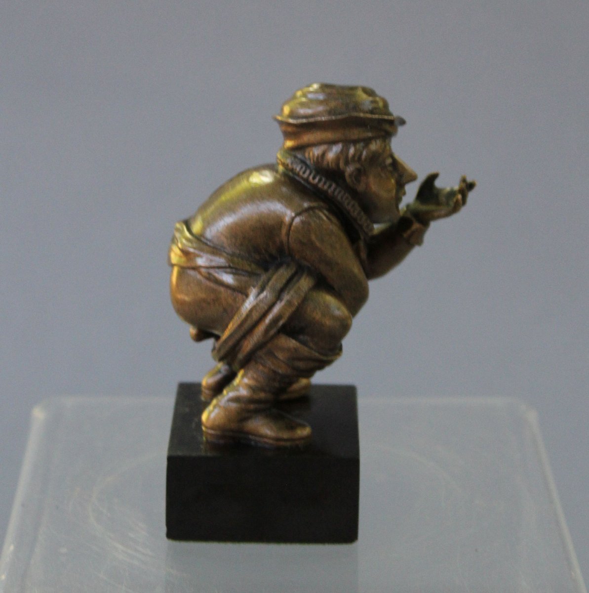 Antique Austrian Vienna Bronze Goldscheisser Dukatenscheisser Comic Figure, Circa 1900-photo-1