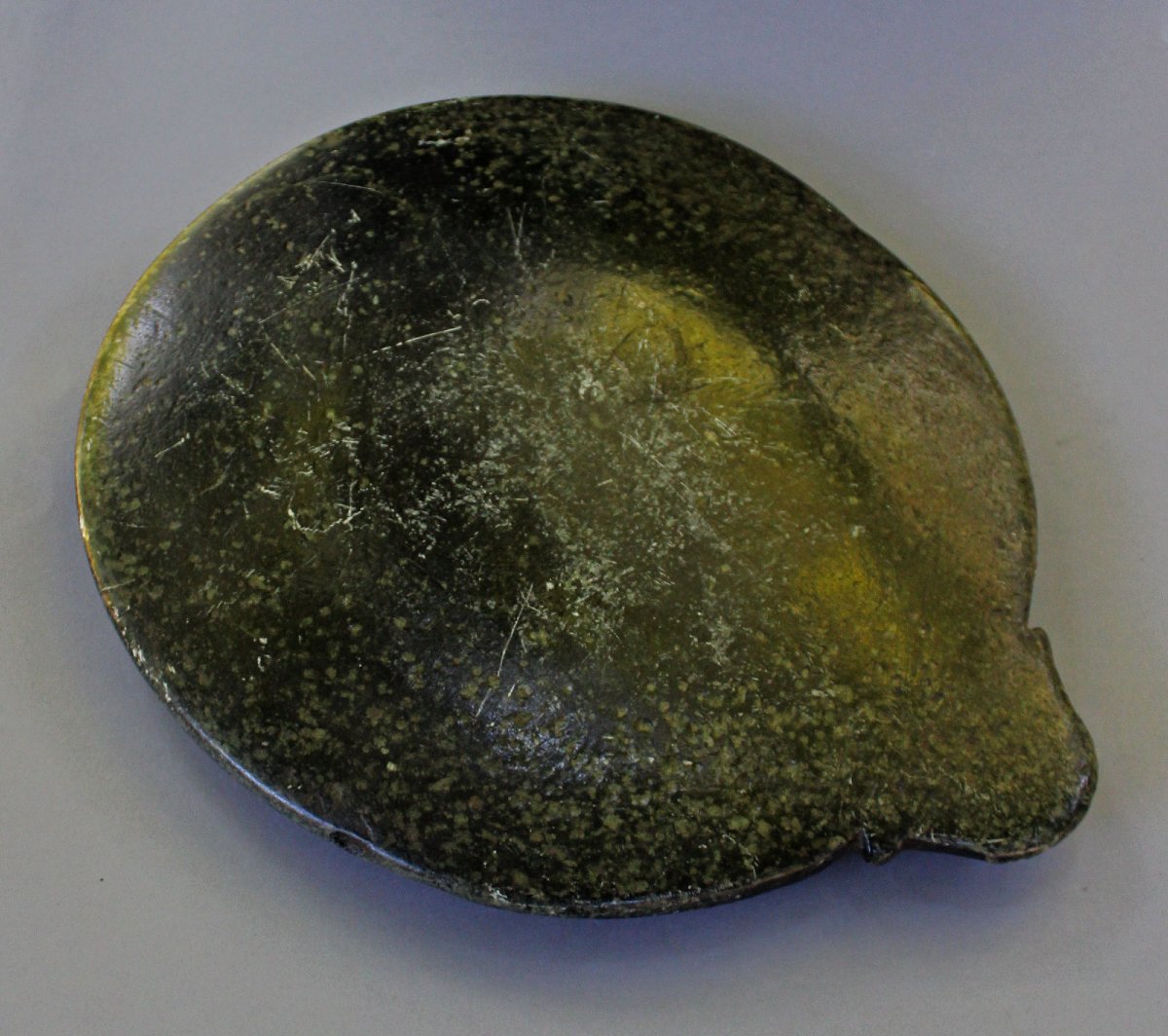Ancienne Pierre à Chapati Indienne Chakla en Marbre Vert, XIXe–Début XXe Siècle