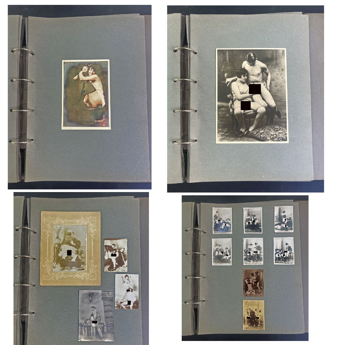 Antique Large Album Of 117 Erotic Photographs And Lithographs – Erotica-photo-5