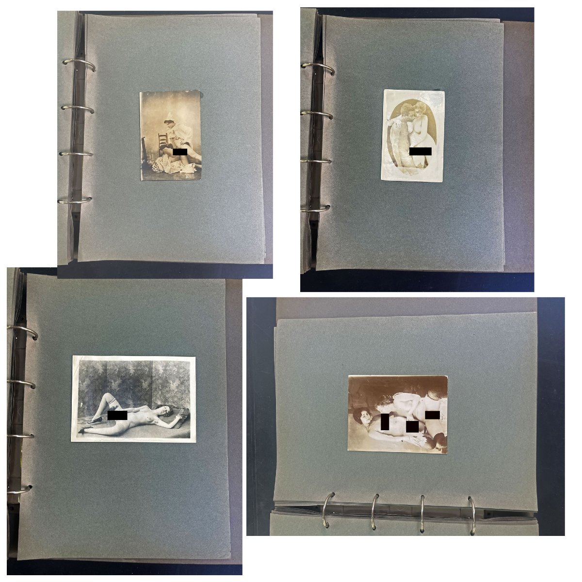 Antique Large Album Of 117 Erotic Photographs And Lithographs – Erotica-photo-6