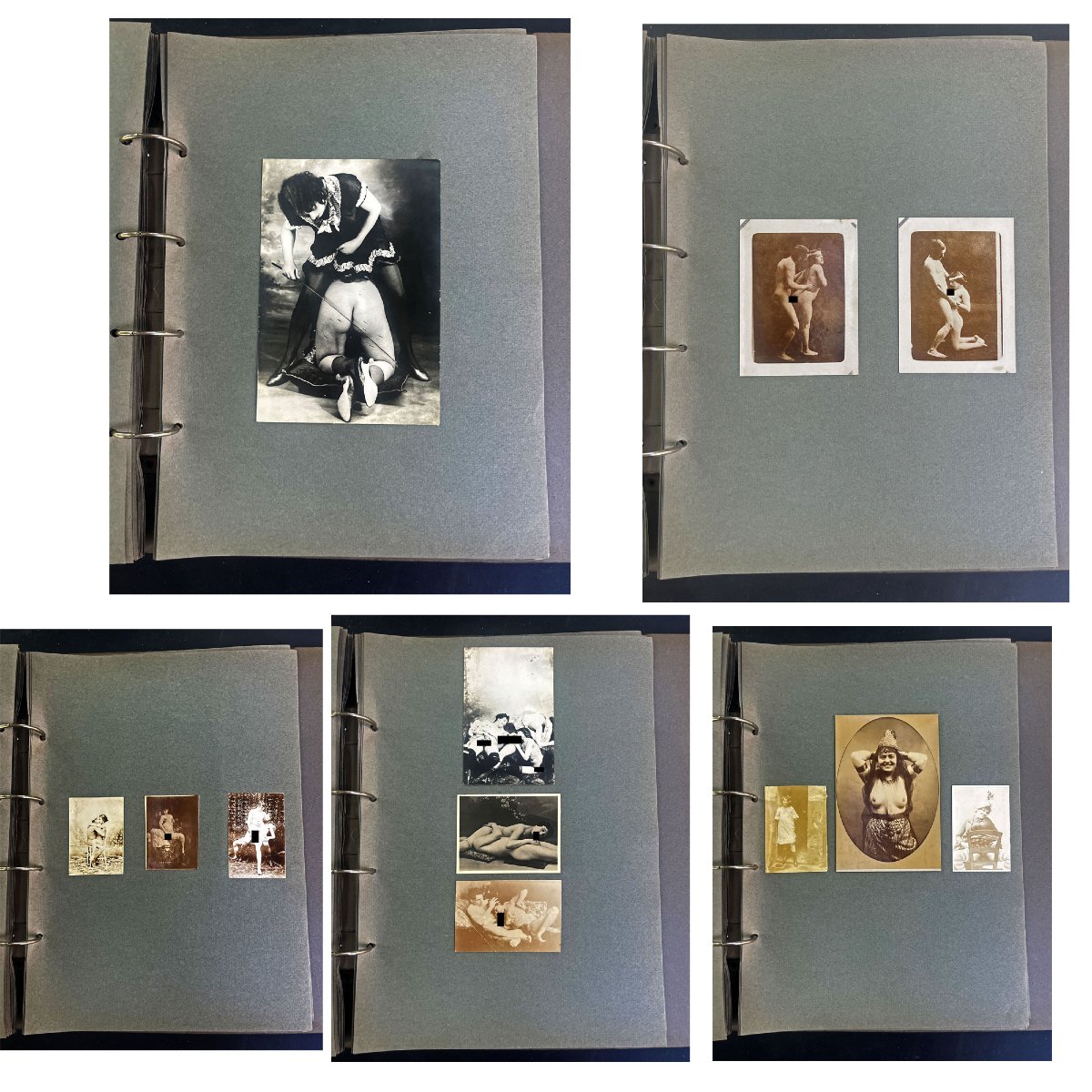 Antique Large Album Of 117 Erotic Photographs And Lithographs – Erotica-photo-7