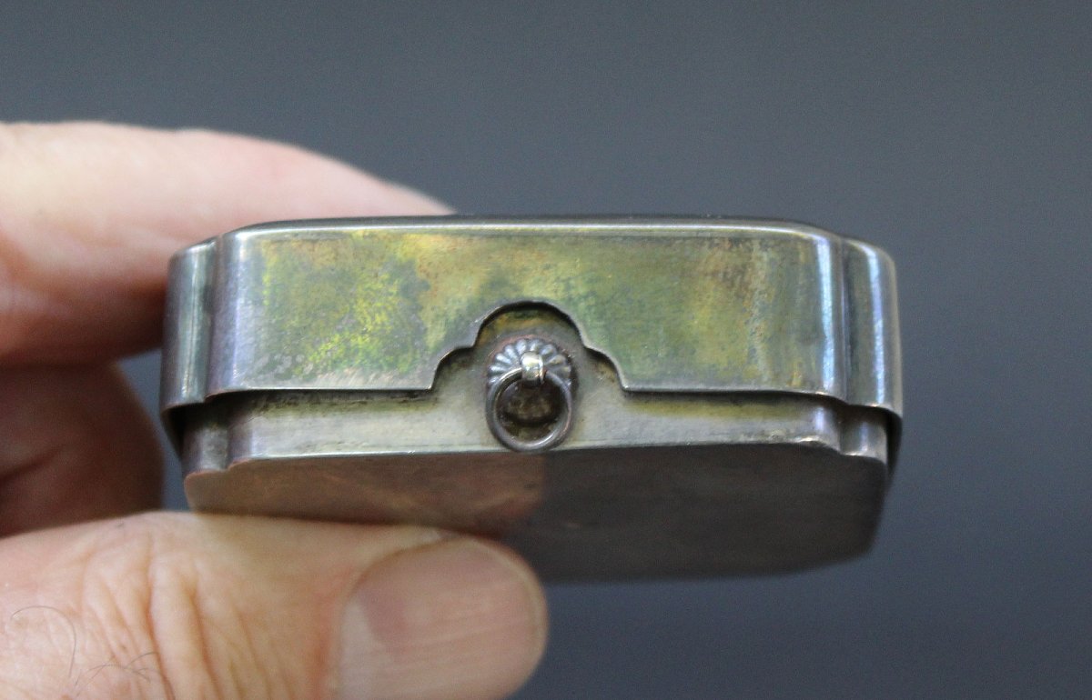 Antique Japanese Imperial Pure Silver Bonbonnière By Mitsukoshi-photo-3