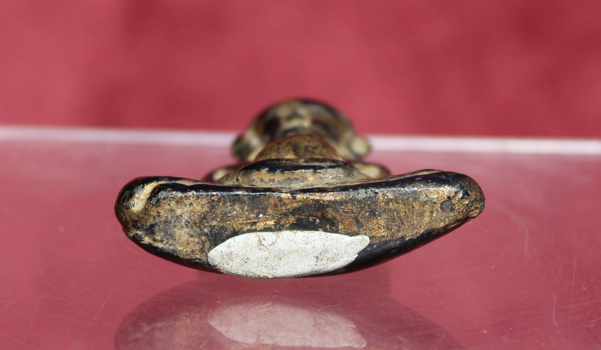 Antique Phra Chaiwat Thaï en Bronze Doré, XIXe Siècle ou Antérieur-photo-1