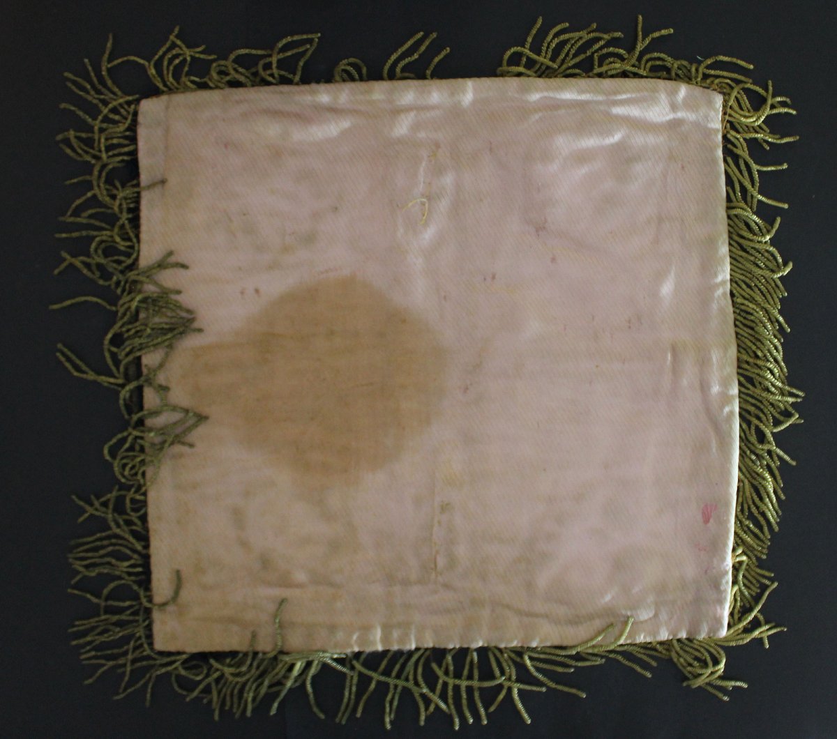 Antique Judaica Jewish Embroidered Textile With Hebrew Inscription-photo-3