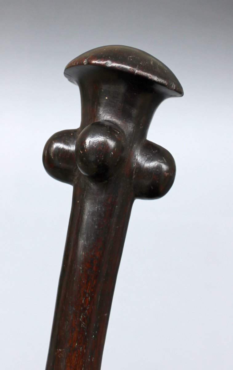 Massue ancienne en bois, Vanuatu, Nouvelles-Hébrides, splendide patine, art océanien-photo-3
