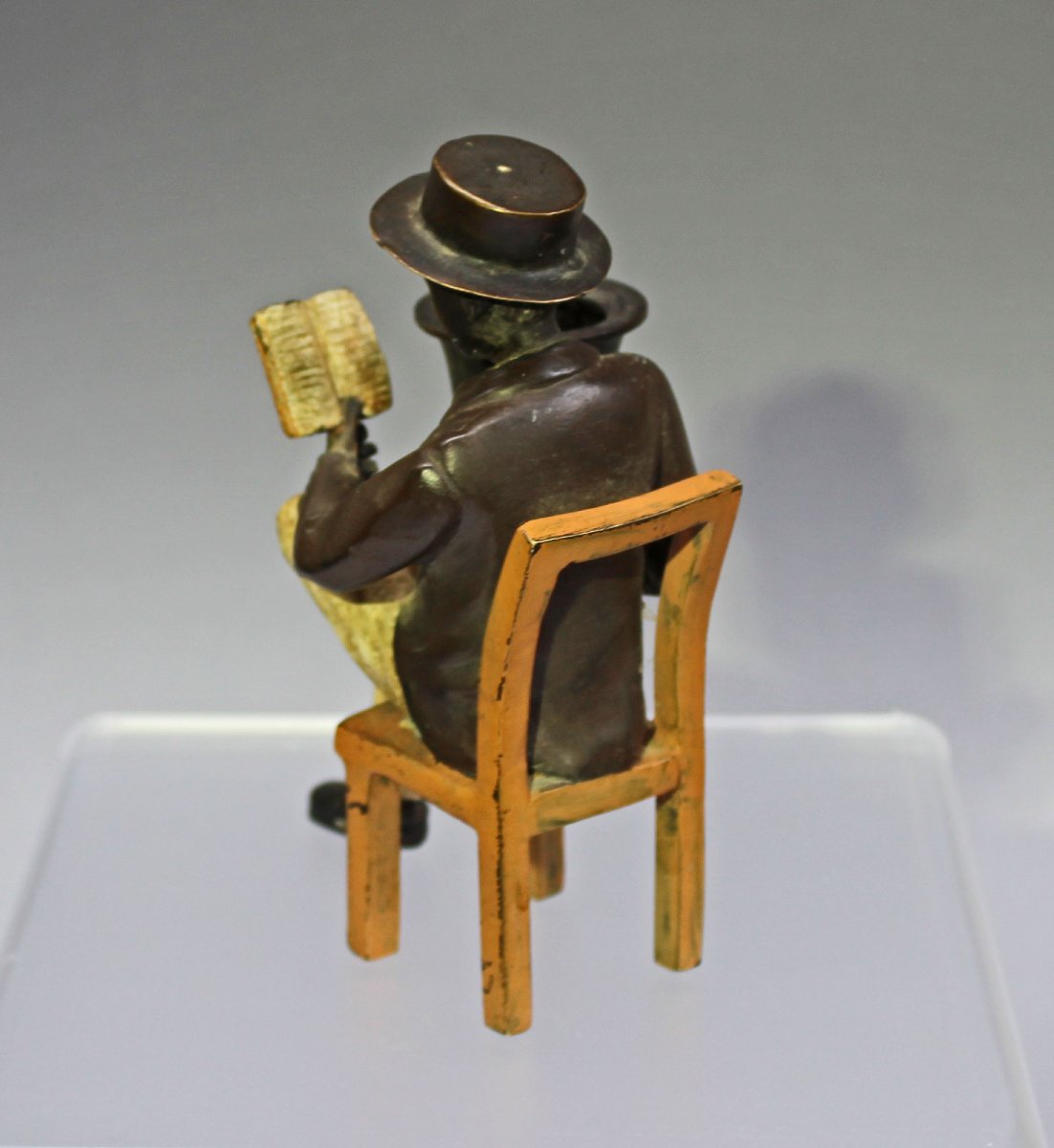 Vienna Cold-painted Bronze “black Dandy” Candle Holder – Southern Gentleman-photo-3
