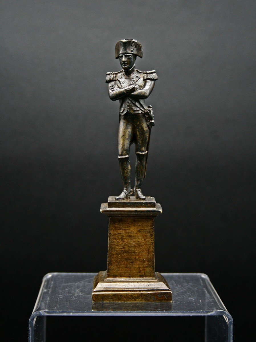 Ancien Sculpture En Bronze De Napoléon Bonaparte