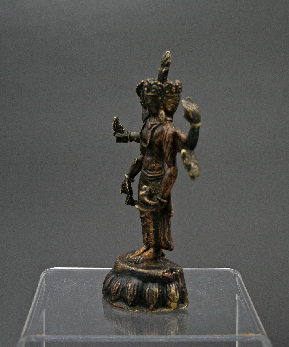 Ancient Tibetan Buddhist Bronze Figure Of Parnashavari  Protector Against Diseases-photo-2