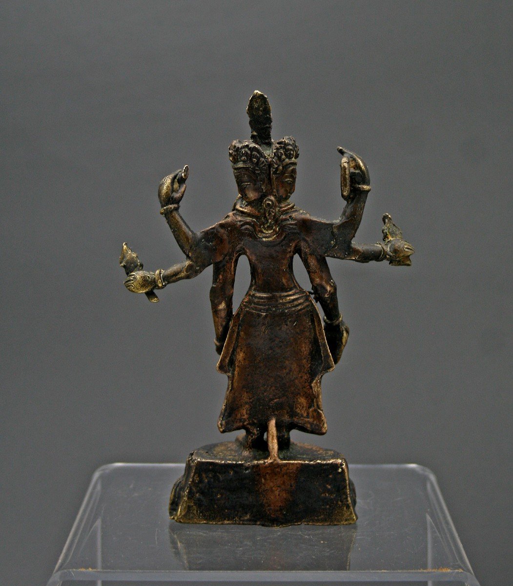 Ancienne Figure Tibétaine Bouddhiste En Bronze Du Parnashavari  Protecteur Contre Les Maladies -photo-3