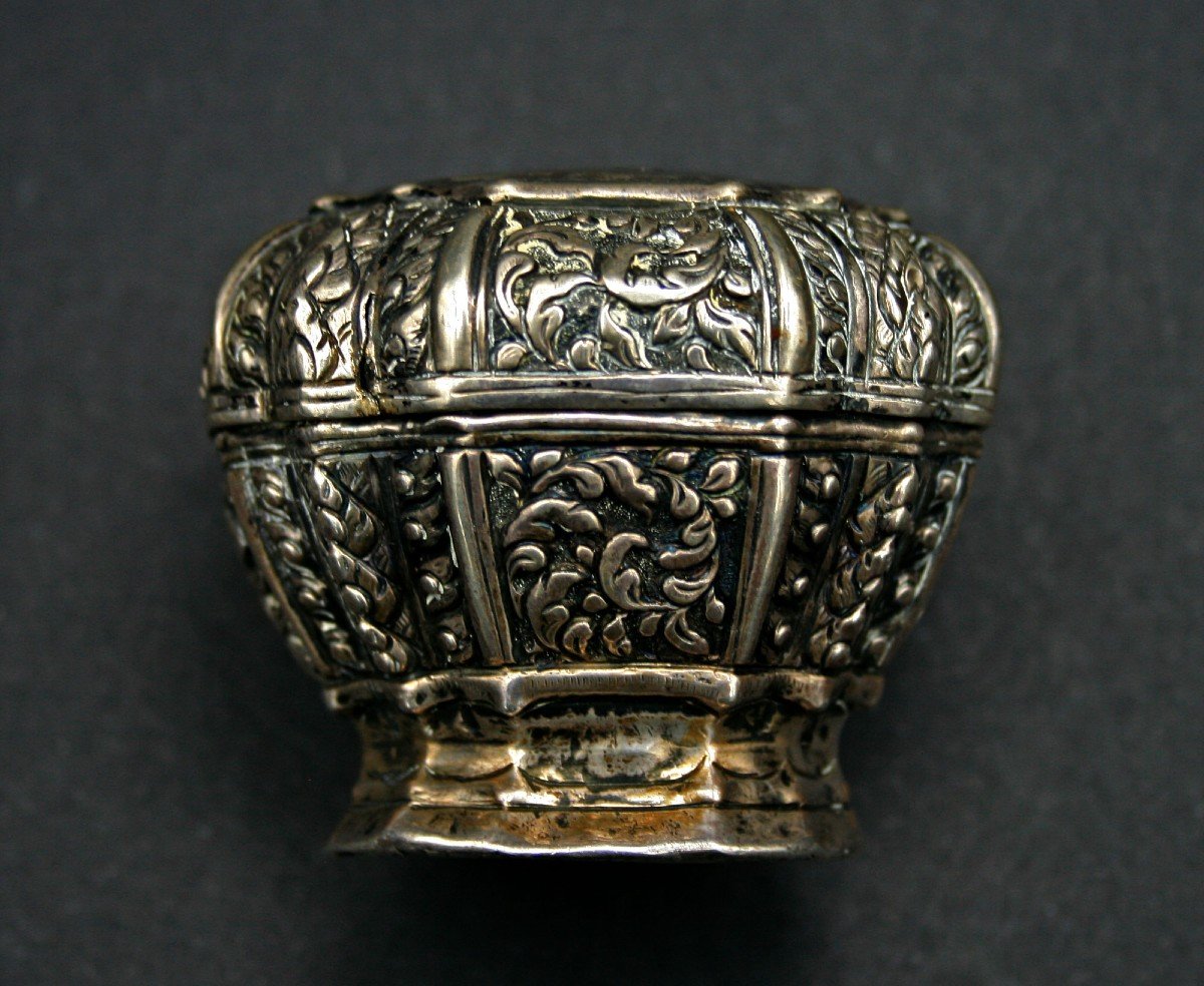 Antique  Silver Betel Box Cambodia Or Thai-photo-4