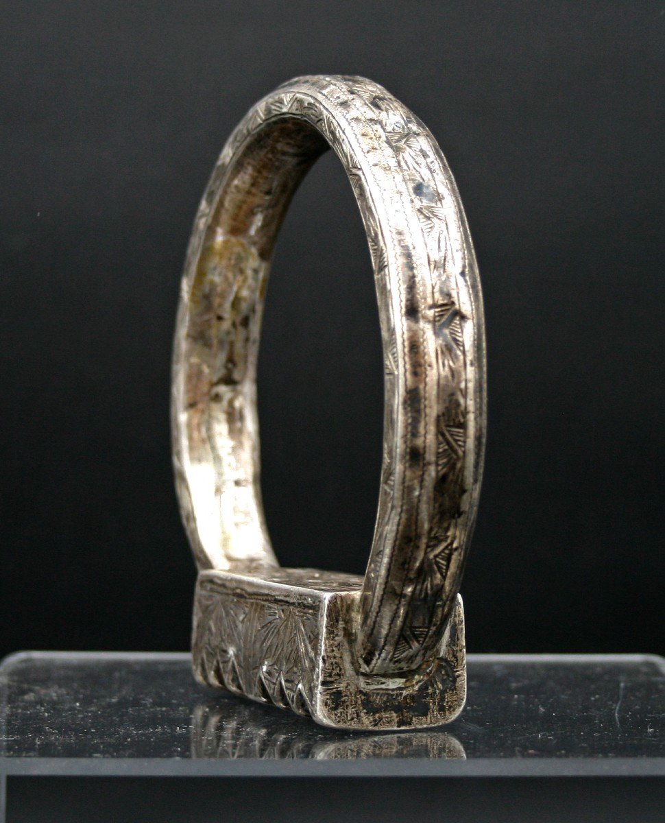 Antique Bangle Bracelet Solid Silver Tribal Ethnic Islamic?-photo-4