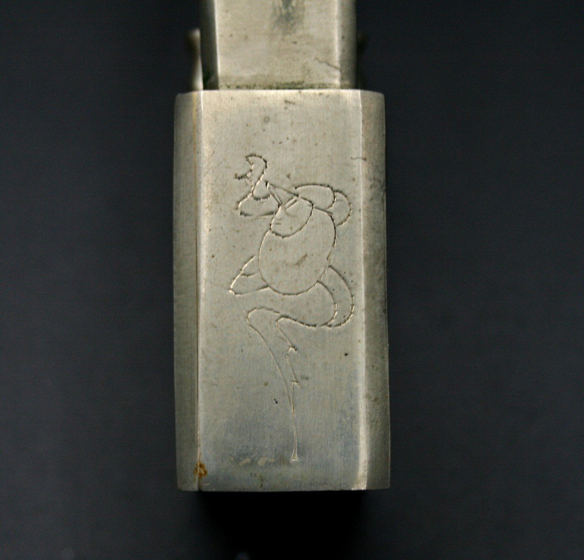 Antique Chinese Paktong Opium Pipe-photo-3