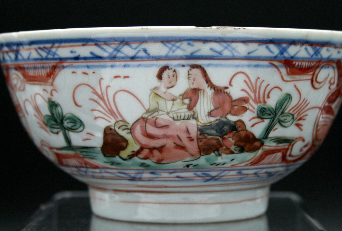 Antique Chinese Porcelain Bowl - Amsterdam Bont - Clobbered - 18th Century-photo-2
