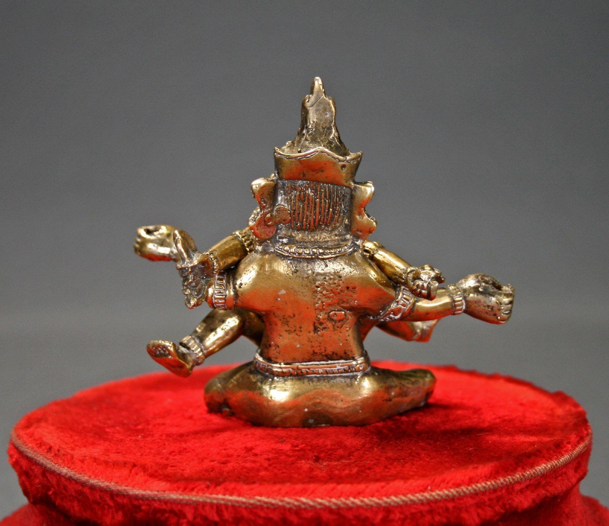 Antique Tibétain Bronze Yab Yum érotique-photo-3
