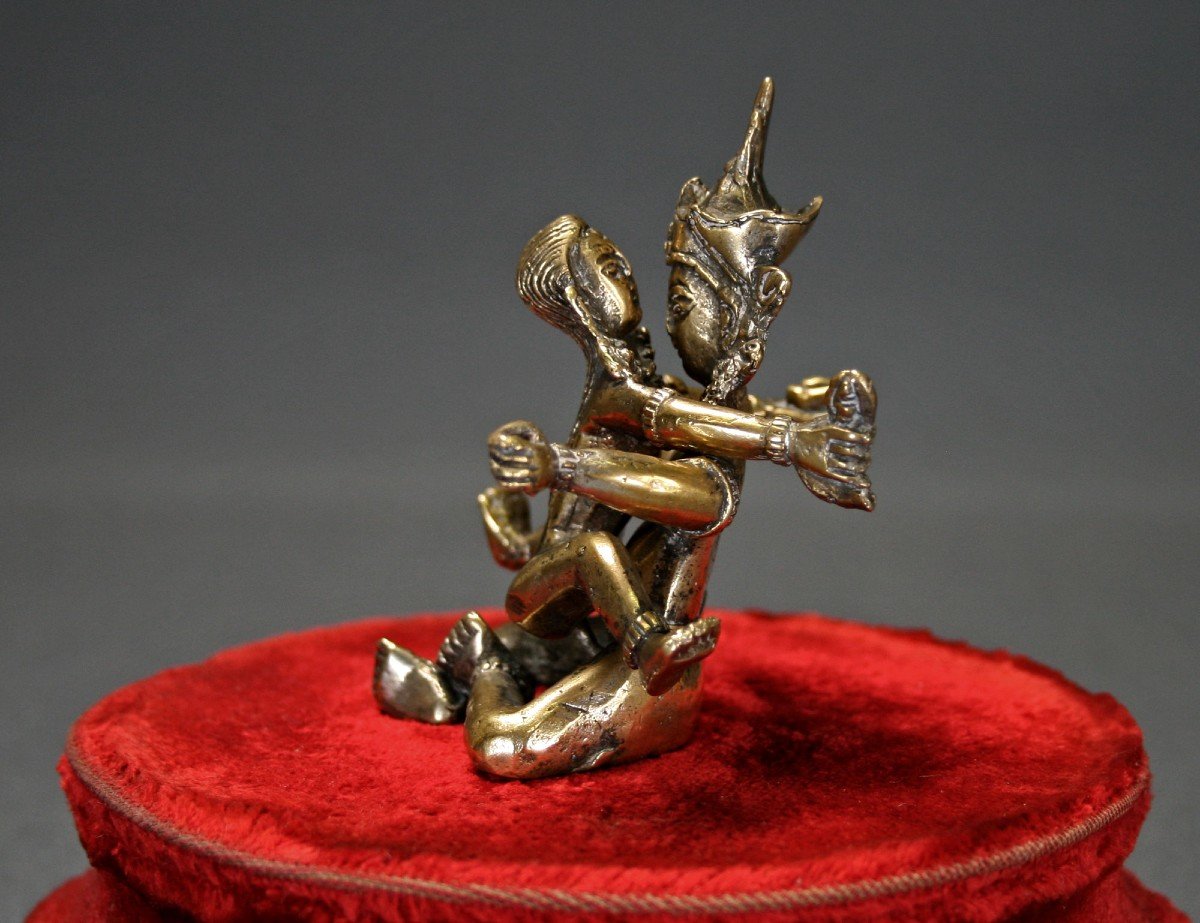 Antique Tibetan Bronze Yab Yum Erotic-photo-4