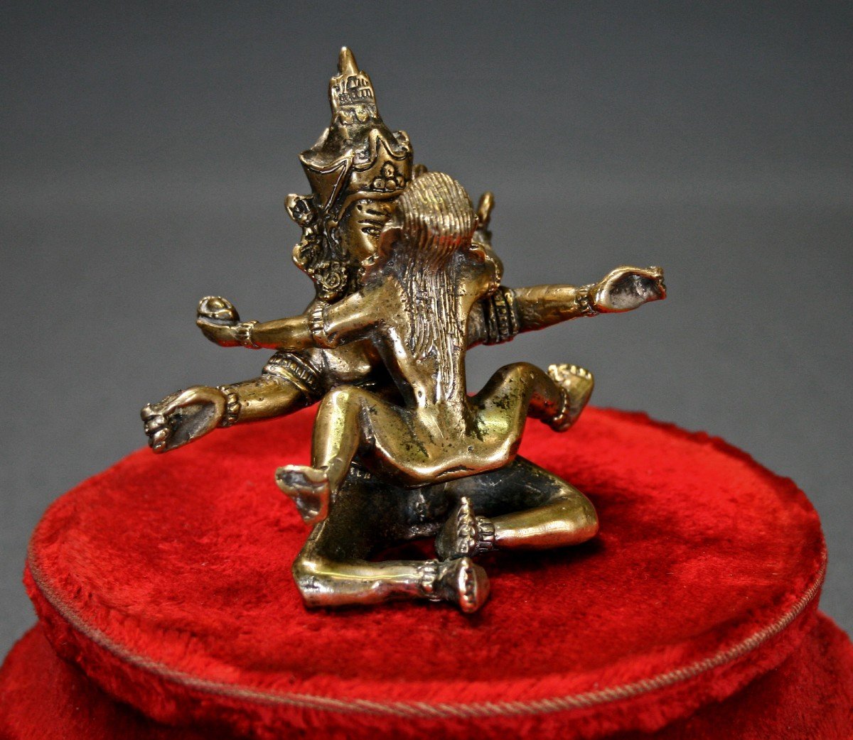 Antique Tibetan Bronze Yab Yum Erotic