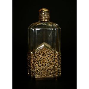 Ancien Flacon De Parfum Coty En Argent Massif Doré Vermeil Cambodgien