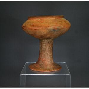 Ban Chiang, Thailand, 3rd - 1st Century Bc  Terracotta Pedestal Bowl 