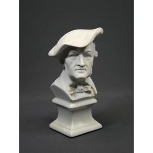 Bust  Wagner Limoges Biscuit Porcelain Opera Music Musician Classical Composer 
