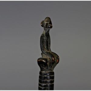 Mali Dogon Antique Bronze Hairpin African Art