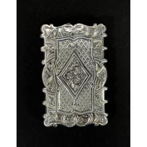 Antique English Silver Visiting Card Case Small Size George Unite 1865