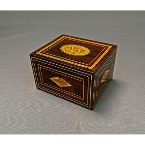 Luxiurious Antique  Jewellery Box English Sheraton Style